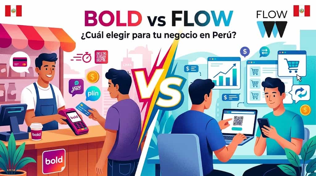 Bold vs Flow Perú: ¿Cuál elegir para cobrar online y con POS?